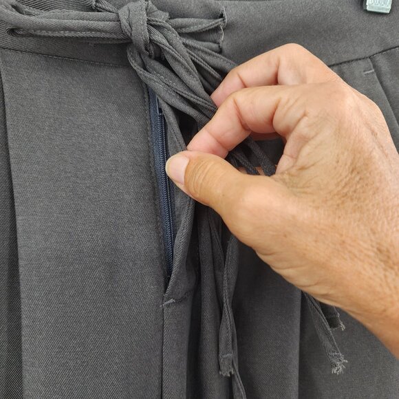 HALARA High Waist Draw String Pocket Dress Pants Gray XS NWT - Picture 8 of 11